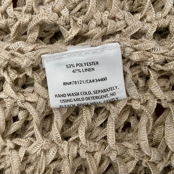 NWT chunky open knit linen tank XS - Picture 5 of 5